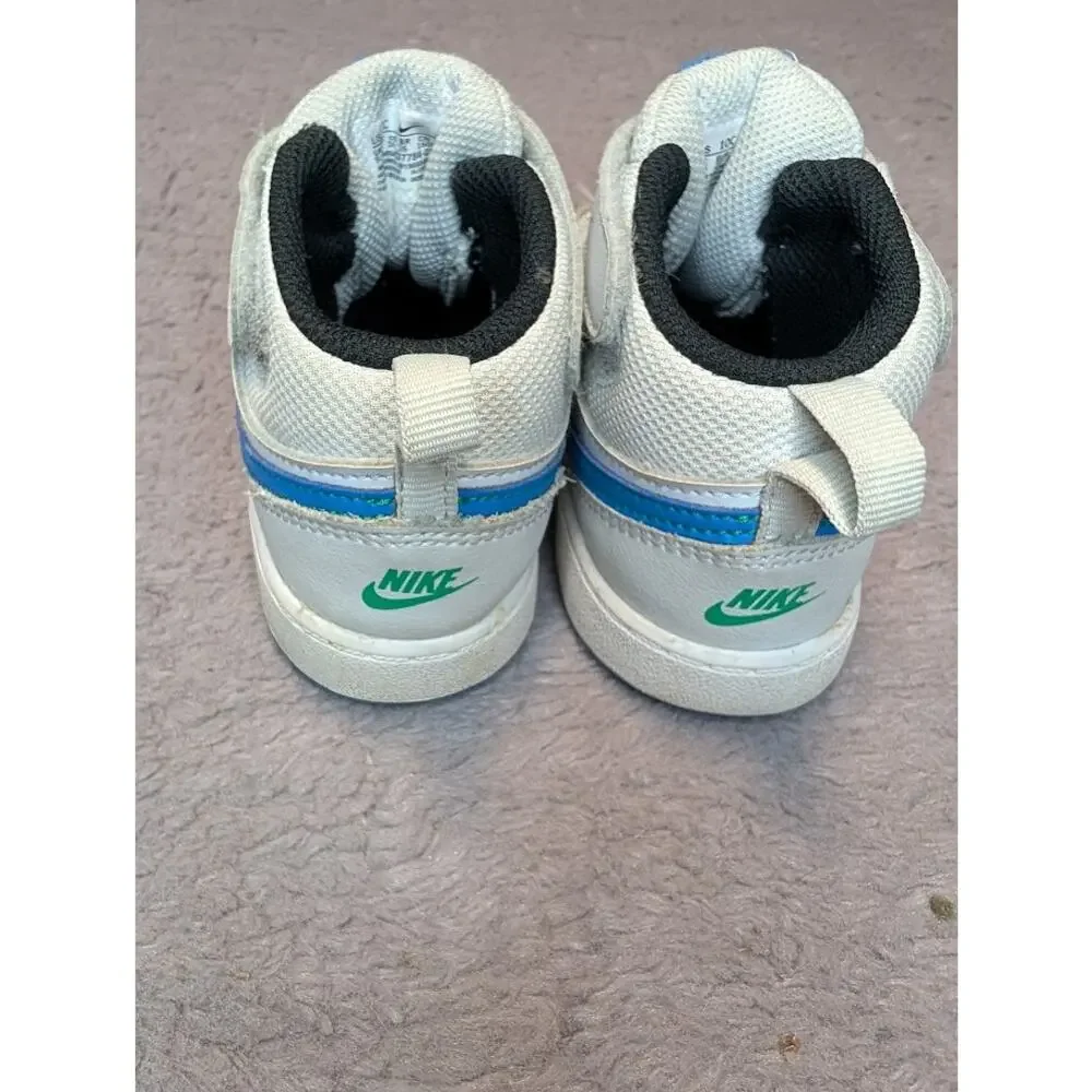 Youth Nike Court Borough Mid White/Blue (CD7784-012) - Size 10C